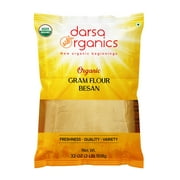 Darsa Organics Besan 2 lb | Gram Flour | USDA Organic | Chemical-Free | Kosher | Non-GMO