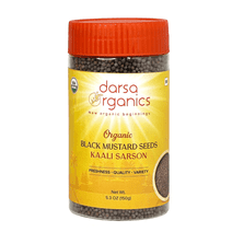 Darsa Organics Black Mustard Seeds 5.3 oz | Organic Rai from India