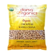Darsa Organics Chickpeas 4 lb | Garbanzo Beans Lentils | Indian Kabuli Chana Dal | USDA Organic | Non-GMO | Chemical-Free | Kosher