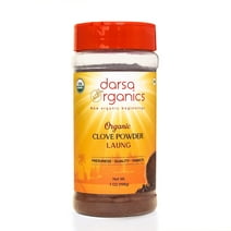 Darsa Organics Clove Powder 7 oz Jar  | Aromatic Ground Laung | USDA Organic | Kosher | Non-GMO Spices