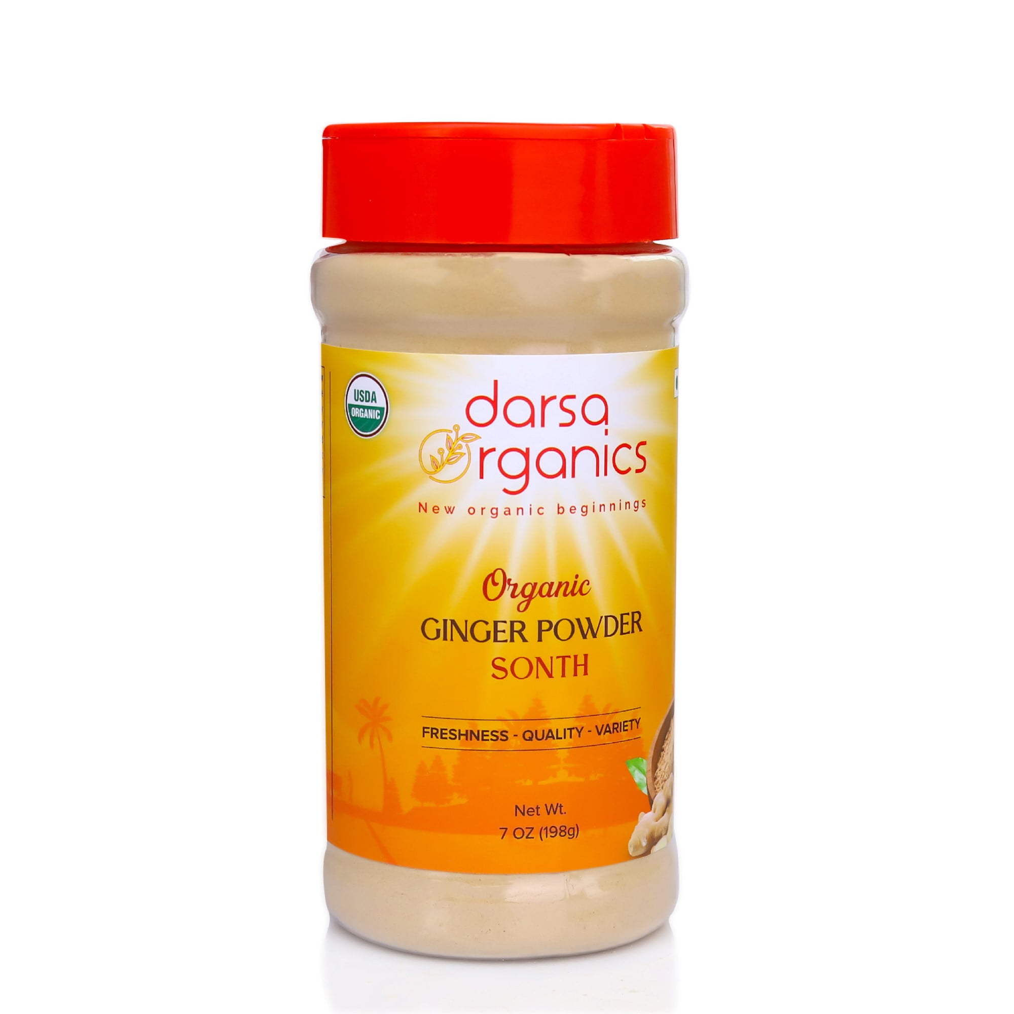 Darsa Organics Raw Ginger Root Powder 7 oz Ground Ginger Root