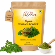 Darsa Organics Moringa Powder, Moringa Oleifera Leaf Powder, USDA Certified, Non-GMO, Gluten-Free, Raw & Pure, 1 lb