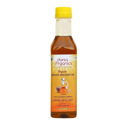 Darsa Organics Mustard Oil, 500ml, Cold Pressed