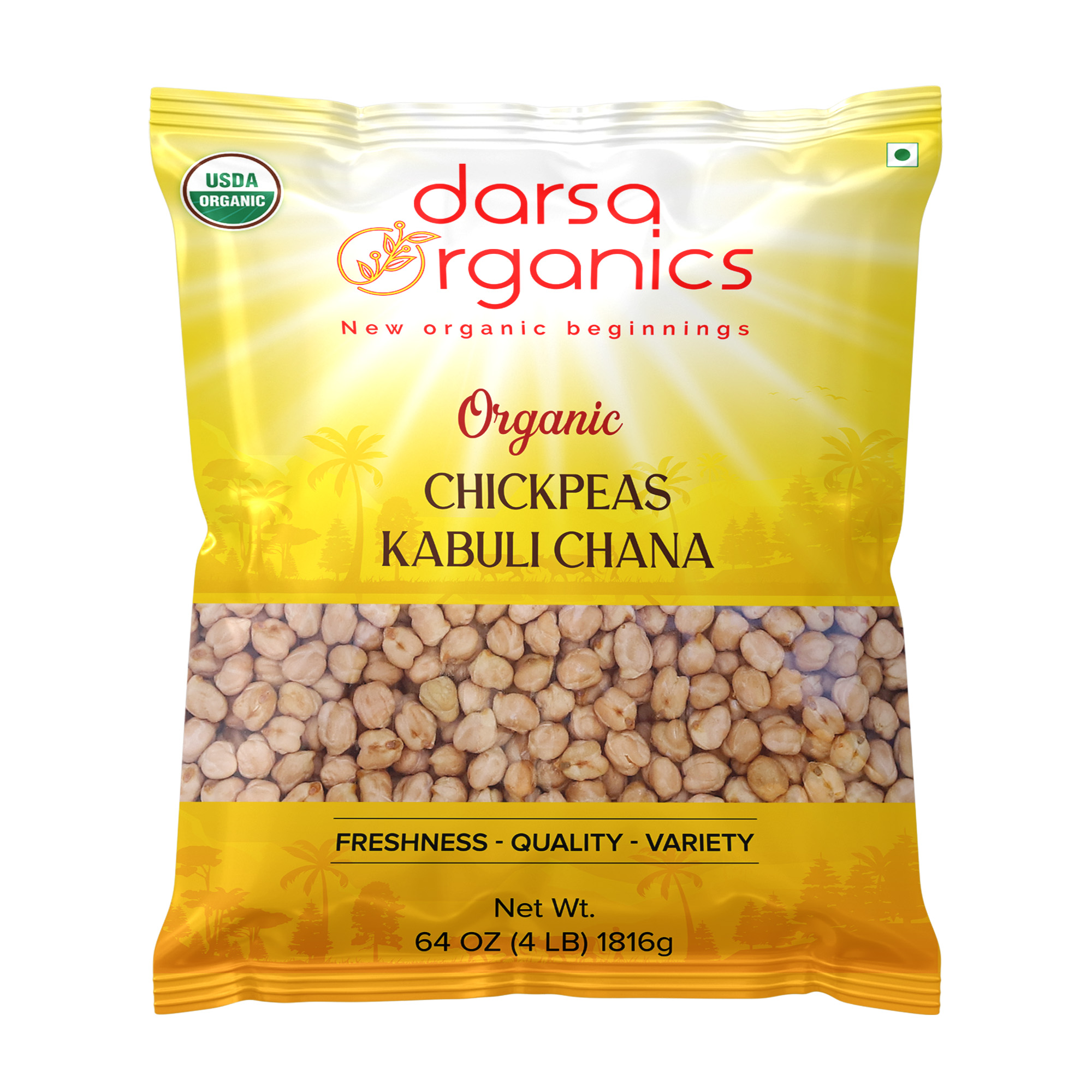 Darsa Organics Organic Chickpeas Garbanzo Beans, Garbanzo Lentil Beans