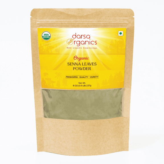 Darsa Organics Senna Powder - 8 oz - Organic, Improves Immunity, Digestion, Skin