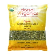 Darsa Organics Whole Moong Dal for Sprouts or Cooking 4 lb | Green Gram Mung Bean Lentils | USDA Organic | Non-GMO | Chemical-Free | Kosher