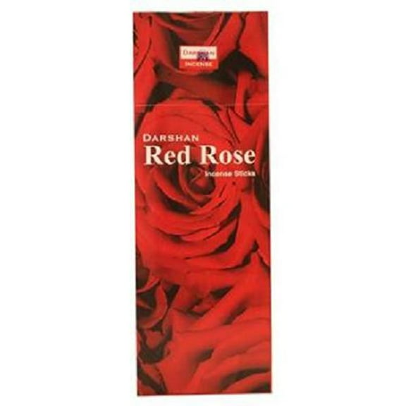 Darshan, Incense Sticks Red Rose, Count 6 (20Stick) - Air Freshener / Grab Varieties & Flavors