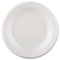 Dart Quiet Classic Laminated Foam Dinnerware, Plate, 10.25" dia, White, 125/Pack, 4 Packs/Carton