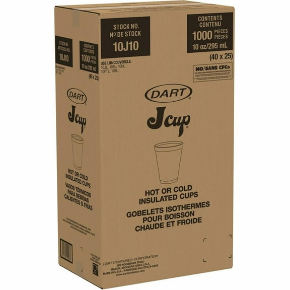 10 oz. Foam Drink Cups - White (1000/carton)