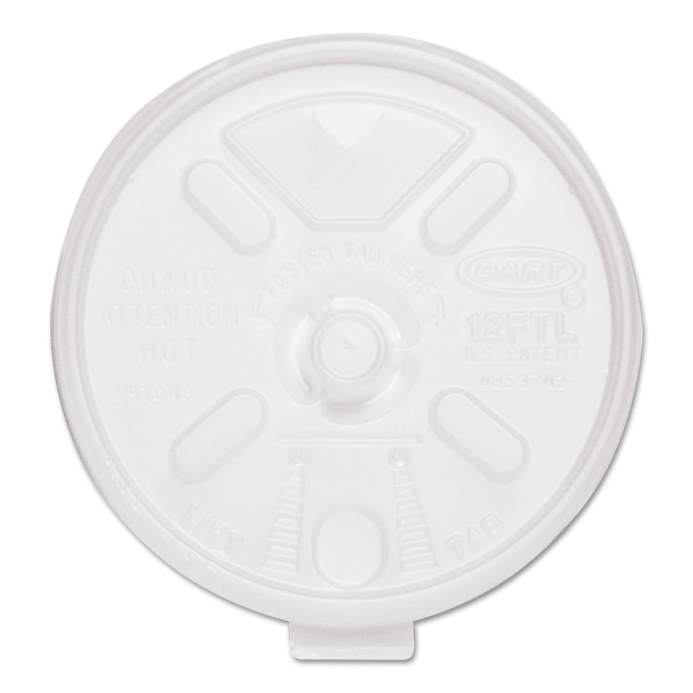 Dart 12FTLS Lift N' Lock Lids for 10 14 oz. Cups Translucent (1000