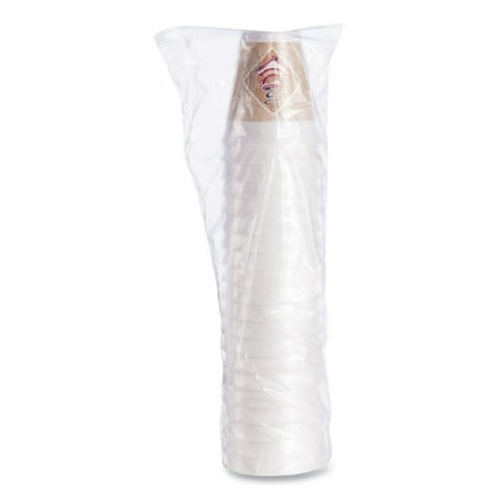 Dart 12X16G 12 oz. Cafe G Foam Hot/Cold Cups - White/Brown/Red (1000/Carton)