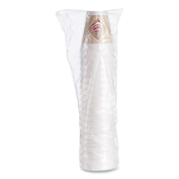 Dart 12X16G 12 oz. Cafe G Foam Hot/Cold Cups - White/Brown/Red (1000/Carton)