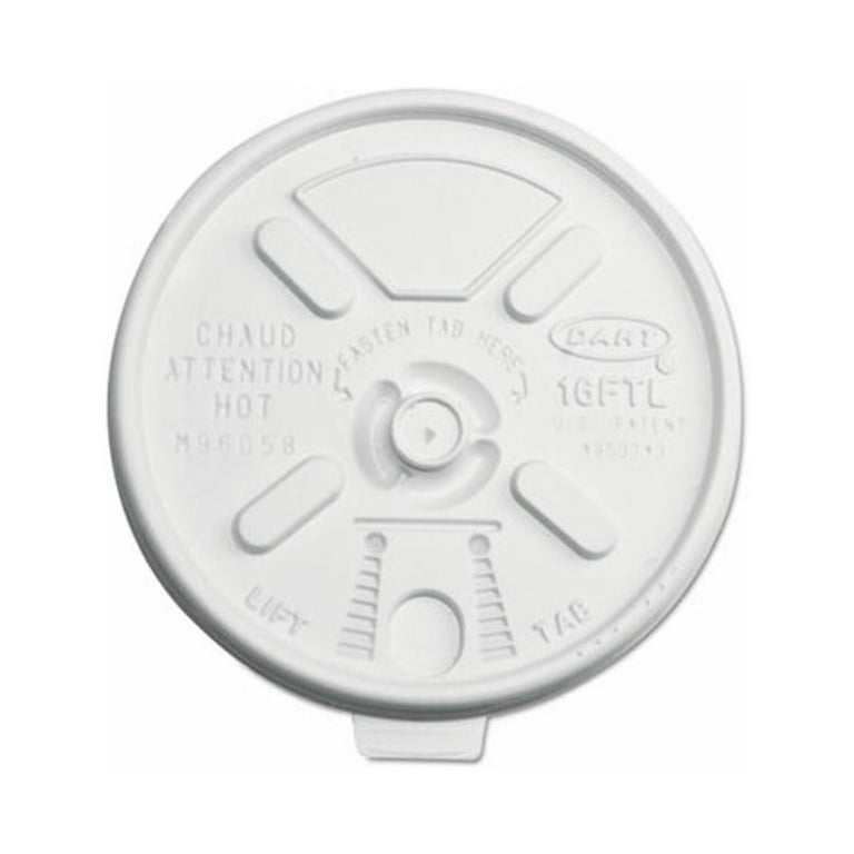 Lift n' Lock Plastic Hot Cup Lids, Fits 12 oz to 24 oz Cups, Translucent, 1,000/Carton