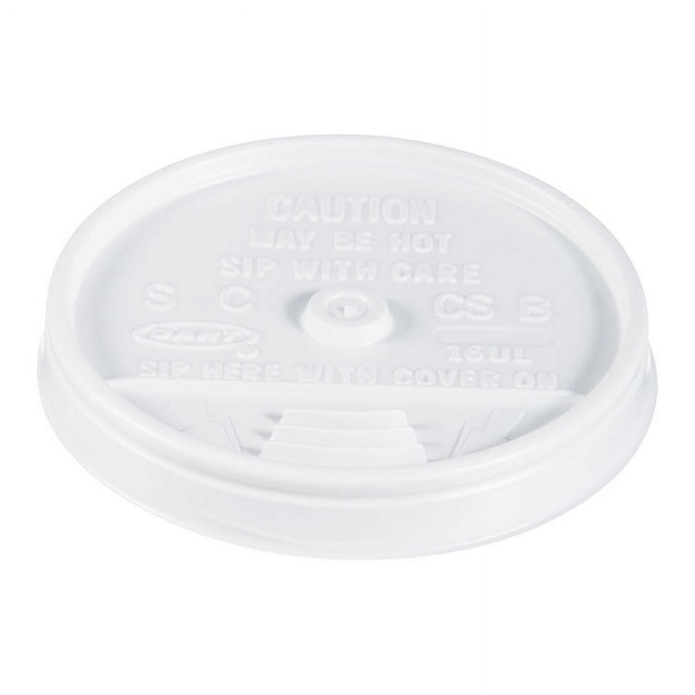 Plastic Lids, Fits 12 oz to 24 oz Hot/Cold Foam Cups, Sip-Thru Lid, White, 100/Pack, 10 Packs/Carton Plastic Lids, Fits 12 oz to 24 oz Hot/Cold Foam Cups, Sip-Thru Lid, White, 100/Pack, 10 Packs/Carton