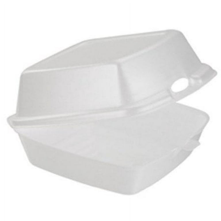 Dart White Foam Hinged Lid Containers 60HT1