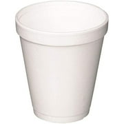 Dart 8 Ounce White Disposable Foam Cups for Hot And Cold Drinks. Model 8J8. Pack Of 100