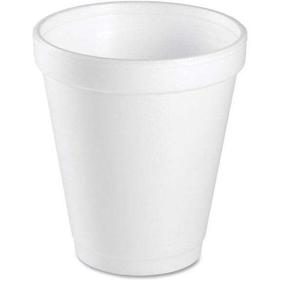 Dart 8J8 White Insulated 8 Ounce Foam Cup, For Hot and Cold Drinks, Pack of 25 Cups