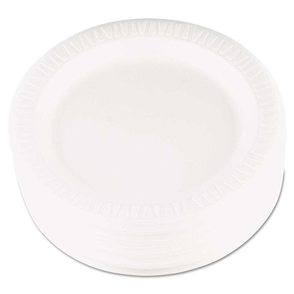 LeSommet様ホワイト Dart 9PWQR 9 in. Quiet Classic Laminated Foam Dinnerware Plate