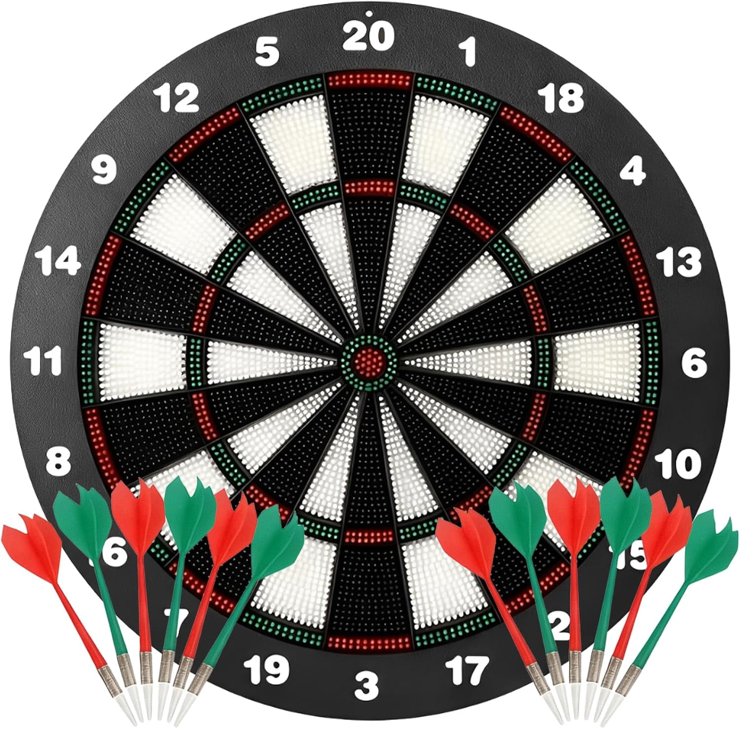 Dart Board For Adults And Kids, Professional Dartboards With 12Pcs Safety Darts, Perfect Dart Game Gifts For Christmas, Parties, Birthdays, Or Celebrations