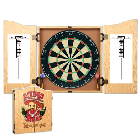Dart Board Cabinet Set ,Bristle Dartboard Multiple with Self-Healing Sisal,Steel Tip Darts and Scoreboards
