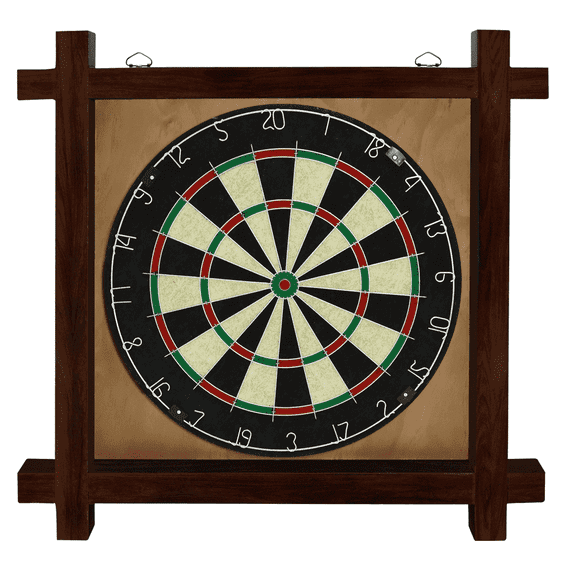 Dart Board Cabinet Set - Steel-Tip Dart Board Adult Game Bar Set for Room Decor, Man Caves, and Backyard Games