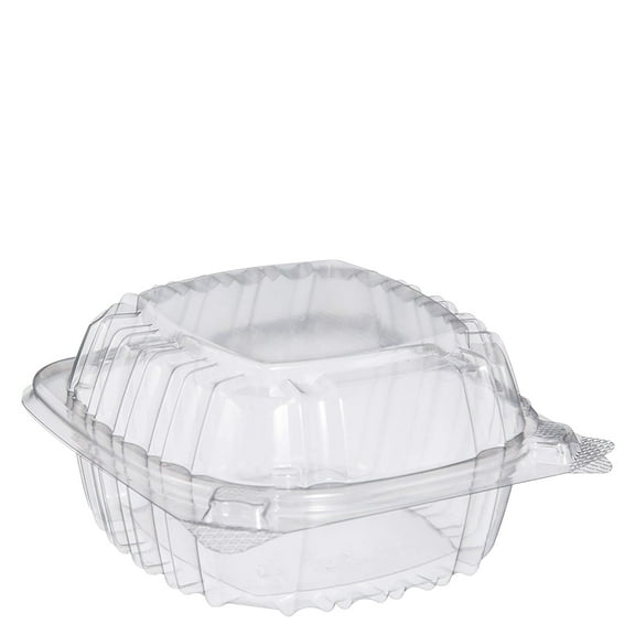 Dart C53PST1 13.8 oz Sandwich Container ClearSeal Hinged-Lid Plastic Containers - Clear (500/Carton)