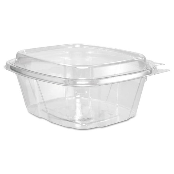 Dart CH16DED 16 oz. 4.9 in. x 2.9 in. x 5.5 in. Plastic Domed Lid ClearPac SafeSeal Tamper-Resistant/Evident Containers (200/Carton)