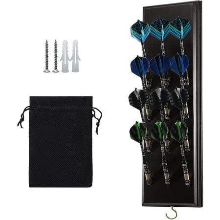 Dart Caddy | Wall Mounted Darts Holder Displaying 12pcs Darts (Black)