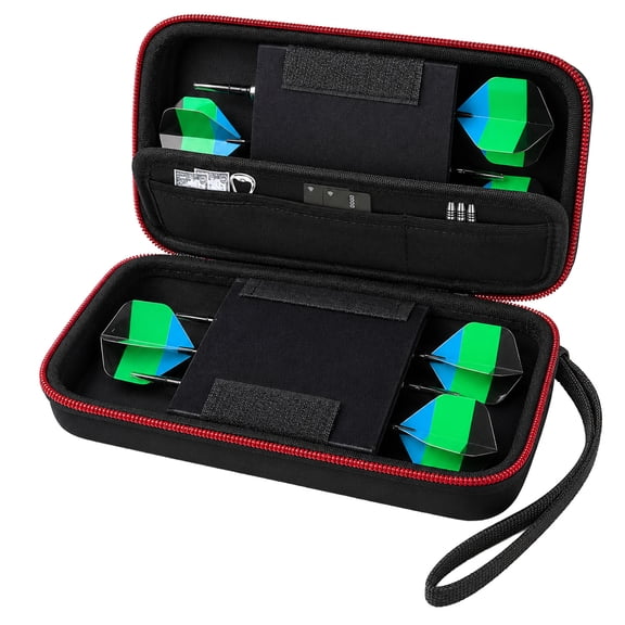 Dart Case Holder Bag, Portable Storage Organizer for 6pcs Darts and Tips, Black- Case Only