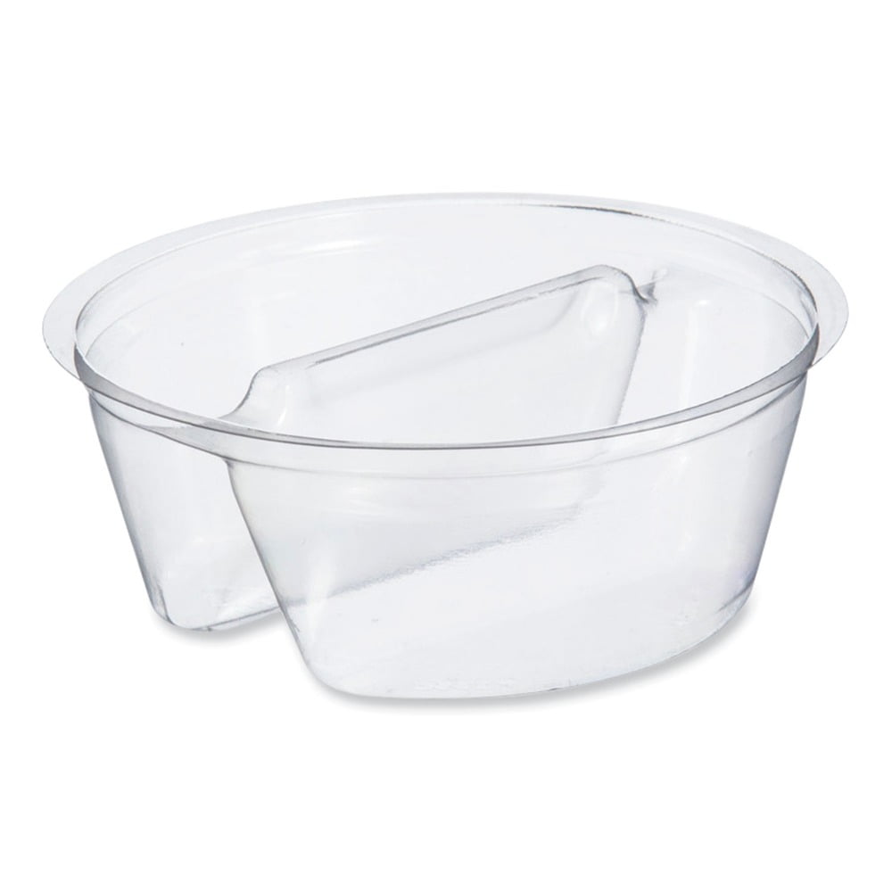 Dart Clear PET Cups with Single Compartment Insert, 12 oz, Clear, 500/Carton -DCCPF35C1CP