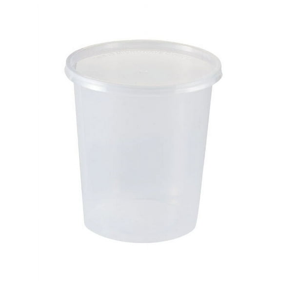 Dart Clear Plastic Disposable Food Storage Containers with Lids (50 Count)