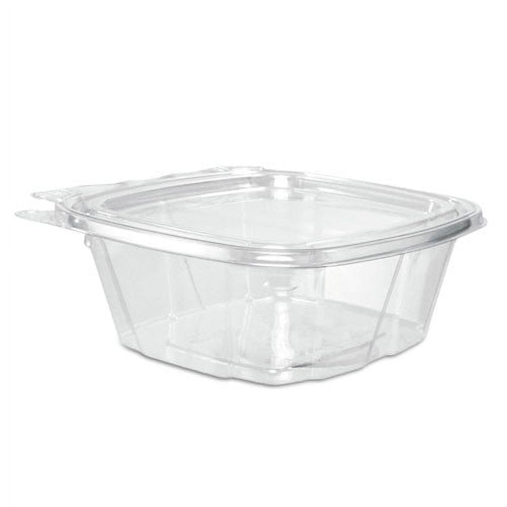 Dart C8DCPR ClearPac 8 oz. Clear Rectangular Plastic Container with Lid -  252/Case - Splyco