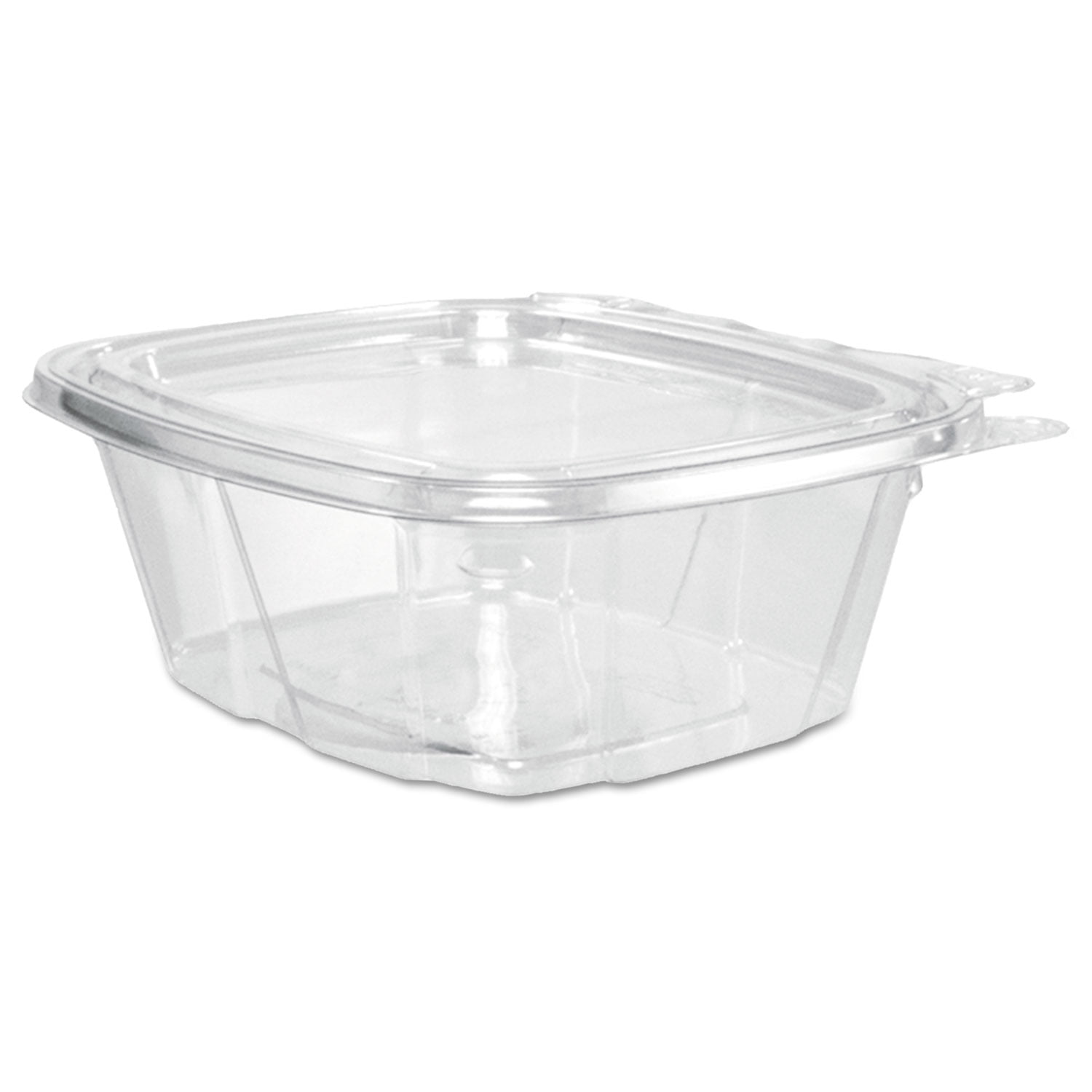 Dart ClearPac SafeSeal Tamper-Resistant/Evident Containers, Flat Lid, 16 oz, 4.9 x 2.5 x 5.5, Clear, Plastic, 100/Bag, 2 Bags/CT