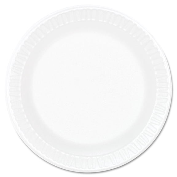 Dart Concorde 6" Round Foam Plate, 6PWCR, White, Unlaminated  | 1000/Case