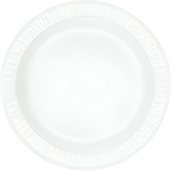 Dart Concorde Foam Plate, 10.25" Diameter, White, 500-Pack