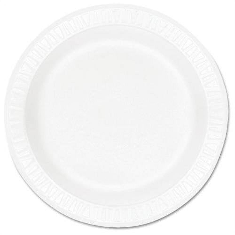 Foam Plates White Polystyrene Dishes 10 (26cm) for Birthday Party Catering