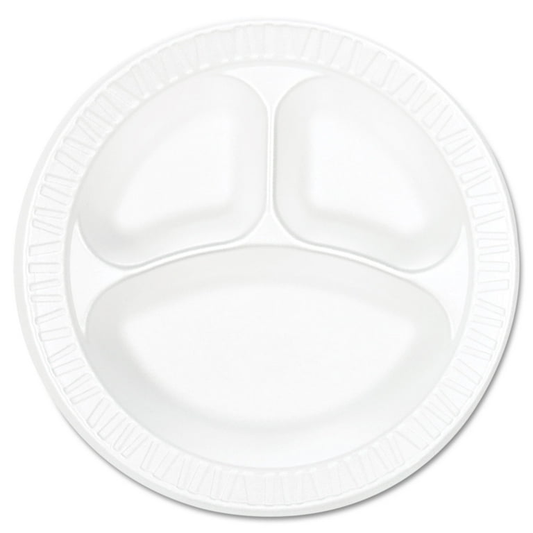 Plastic Plates, 3-Compartment, 9 Plastic Plates, 3-Compartment, 9