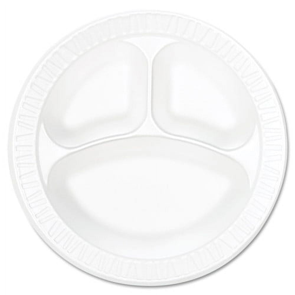 Plastic Plates, 3-Compartment, 9 Plastic Plates, 3-Compartment, 9
