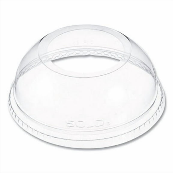 Dart DCC DLW626 Open-Top Dome Lid for 16-24 oz Plastic Cups, Clear, 1.9"Dia Hole, 1000/Carton