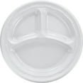 thumbnail image 1 of Dart, DCC10CPWF, 3-sect Disposable Plastic Dinnerware Plate, 500 / Carton, White, 1 of 3