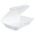 thumbnail image 1 of Dart DCC206HT1R Foam Hinged Lid Containers, 6.4w X 9.3d X 2.6h, White, 200/carton, 1 of 6