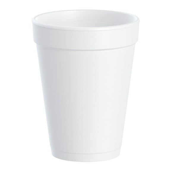 Dart Disposable Insulated Drinking Cup White Styrofoam 14 oz. 1000 Ct 14J16
