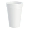 thumbnail image 1 of Dart Disposable Insulated Drinking Cup White Styrofoam 16 oz. 1000 Ct 16J16, 1 of 4