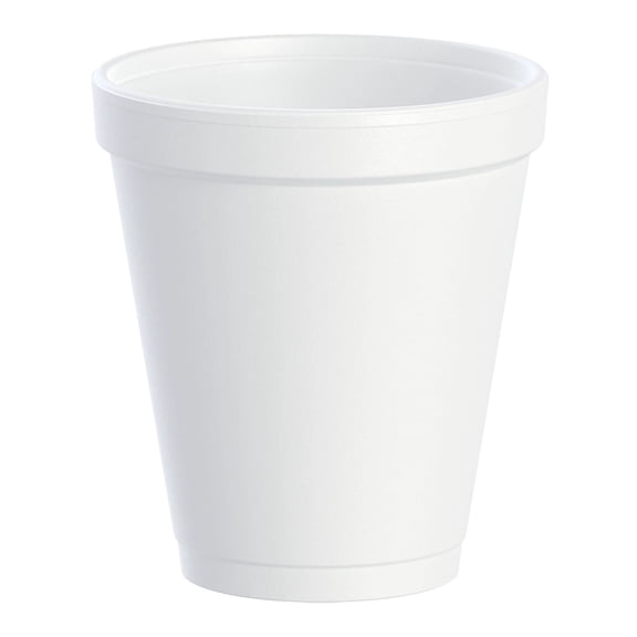 Foam Drink Cups 8oz, White, 25/Pack