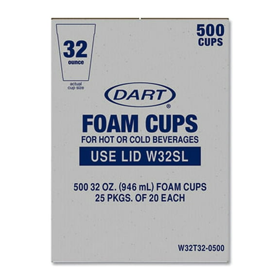 Dart Foam Cups - 500/32oz