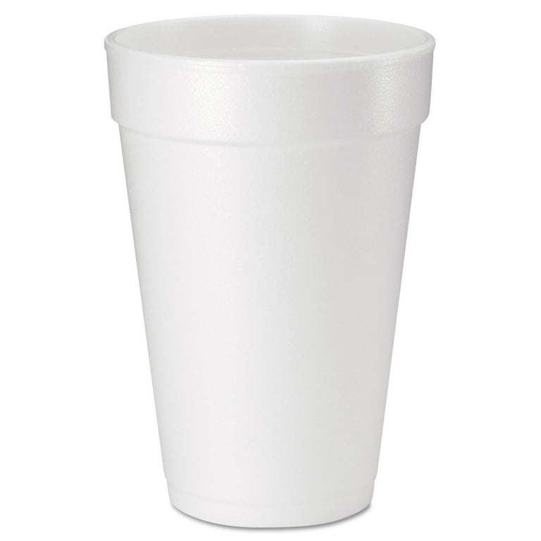 Foam Drink Cups, 16 oz, White, 20/Bag, 25 Bags/Carton Foam Drink Cups, 16 oz, White, 20/Bag, 25 Bags/Carton