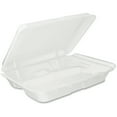 thumbnail image 1 of Dart Foam Hinged Lid Containers, 3-Compartment, 9.25 x 9.5 x 3, White, 200/Carton -DCC95HT3R, 1 of 2