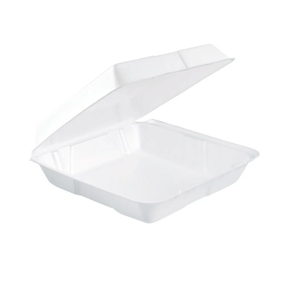Dart Foam Hinged Lid Containers, 9.25 x 9.5 x 3, 200/Carton