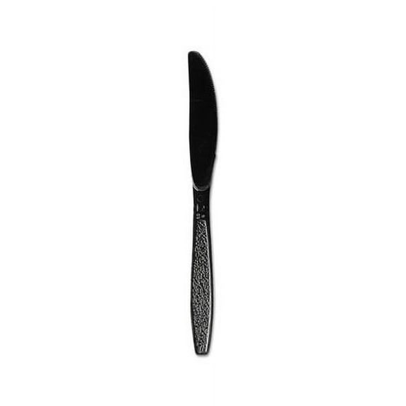 Dart Guildware Heavyweight Plastic Knives, Black, 1000/Carton -SCCGDR6KN