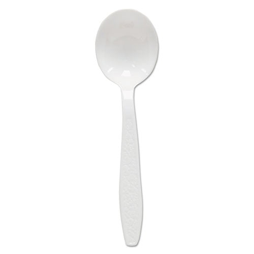 Guildware Extra Heavyweight Plastic Cutlery, Soup Spoons, White, 1,000/Carton Guildware Extra Heavyweight Plastic Cutlery, Soup Spoons, White, 1,000/Carton